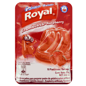 Gelatina Sobres Royal 80 gr Frambuesa-Raspberry