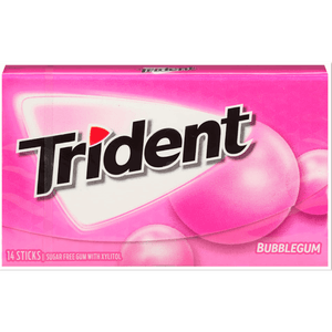 Chicle Bubblegum Trident 14 Piezas