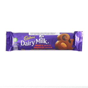 Chocolate En Barra Cadbury 42 gr Dairy Milk Fruit & Nut