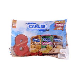 Snacks 8 Unidades Carles 156G Yuquita, Platanito Verde,Platanito Maduro)