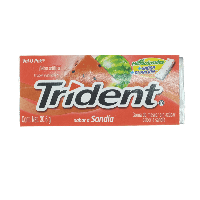 Chicle-Sin-Azucar-Sandia-Trident-31-gr