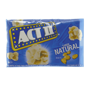 Snack Palomitas Act II 91 G Natural