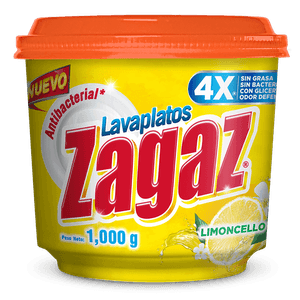 Crema Lavaplatos Zagaz Antibacterial Limóncello 1 kg