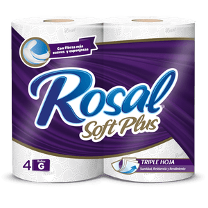 Papel Higiénico Rosal 4 ROLLOS Triple Hoja Tamaño G