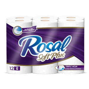 Papel Higiénico Rosal 12 ROLLOS Triple Hoja Tamaño G