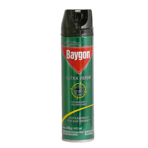 Insecticida En Aerosol Baygon Verde  400 ML Cucarachas y Escorpiones