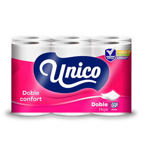 Papel Higiénico Unico 12 ROLLOS Doble Confort