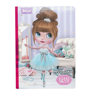 Cuaderno Cosido Bonequinhas Raya Ancha 100 Hojas