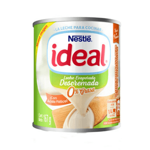 Leche Evaporada Ideal Descremada Lata 167G