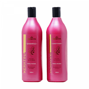 Shampoo Y Acondicionador Aquavera Keratina 1000 Ml