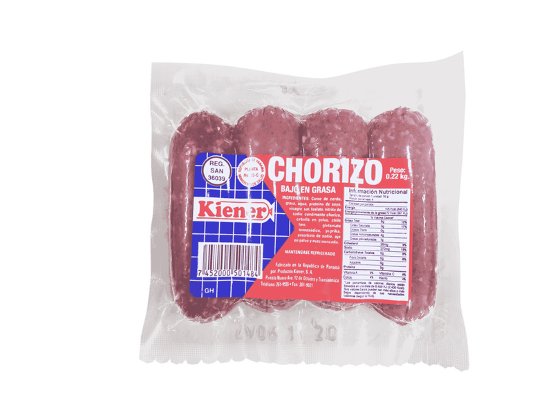 Chorizos-De-Puerco-Kiener-0.22-Kg-En-Paquete