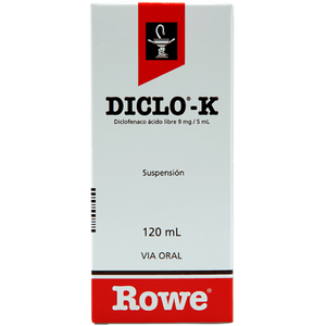 Diclo-K Diclofenaco Ácido Libre 9 Mg Suspensión Frasco 120ml