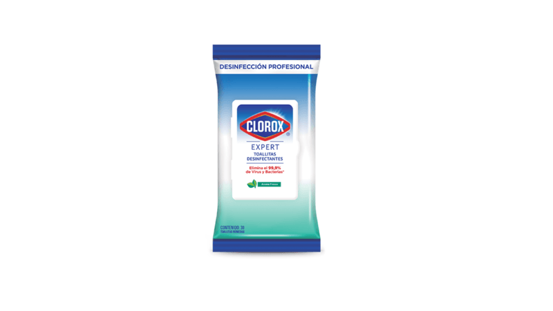 Clorox Toallitas Desinfectantes Expert Aroma Fresco 30 toallas