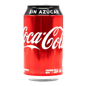 Soda Lata Coca Cola 354 Ml Sin Azúcar