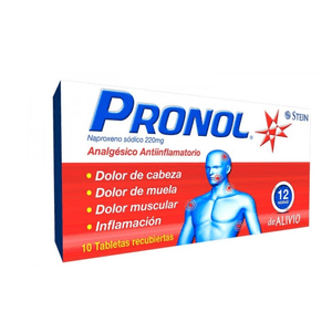 Pronol Analgésico Antiinflamatorio 220 Mg 10 Tabletas