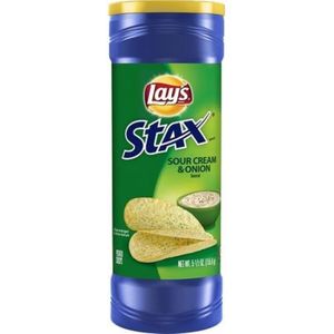 Papa Snack Stax Sour Lays 5.5 Oz Cream & Onion