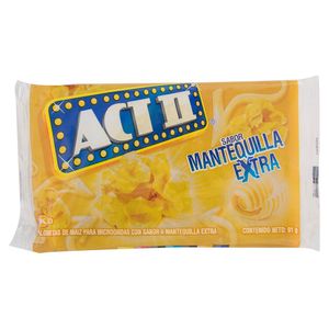 Snack Palomitas Act II 91 gr Extra Mantequilla