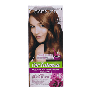 Coloración Permanente Hidratante Nutrisse/ Garnier 114 ML Tinte Castaño Caramelo 7.7
