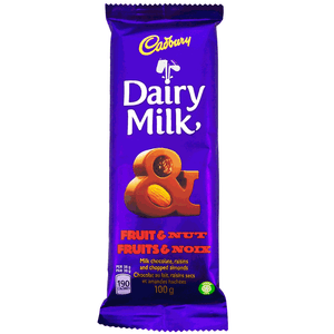 Golosina Chocolate En Barra Cadbury 100 GR Dairy Milk Fruit & Nut