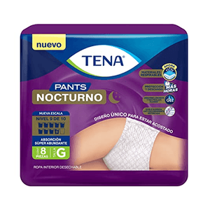 Ropa Interior desechable Tena 8 UND Noctuno Talla G