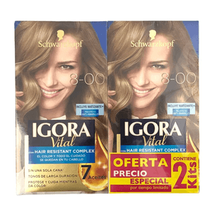 Tinte Permanente Para Cabello Igora Vital 290 ML 2 Kit Brillante # 589