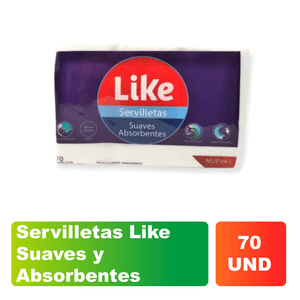 Servilletas Marca Like 70 Und Dispensador