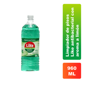 Limpiador de Pisos Like 960 ML Antibacterial Con Aroma Frescura de Limón