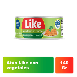 Trocitos De Atún Like 140 gr Con Vegetales