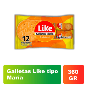 Galletas Maria Like 360 gr docena