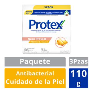 Jabón De Aseo Corporal En  Barra Protex 110 gr 3 Pack Vitamina E