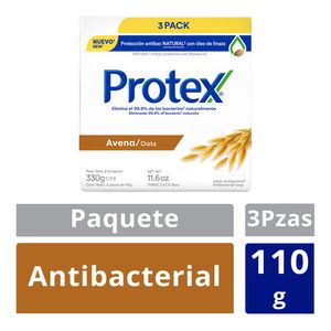 Jabón De Aseo Corporal En Barra Protex 110 gr Avena 3 Pack