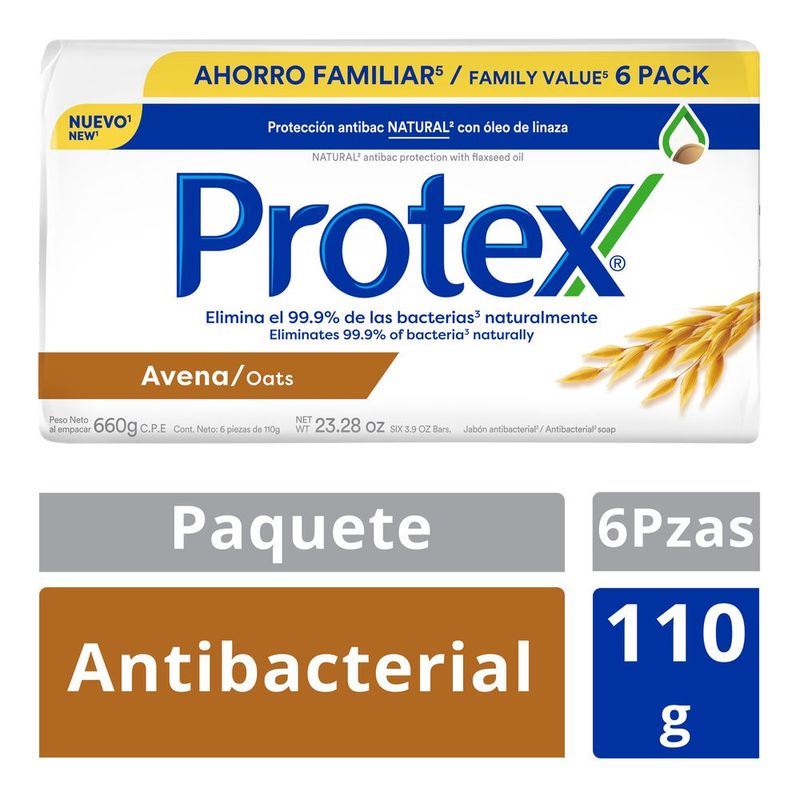 Jabon-Corporal-En-Barra-Protex-110-GR-Avena-6-pack