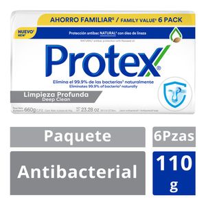 Jabón De Aseo Corporal En Barra Protex 110 6 Pack gr Limpieza Profunda