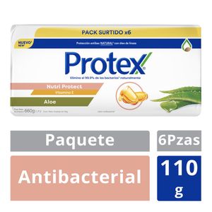 Jabón De Aseo Corporal En Barra Protex 110 gr 6 Pack Mixto