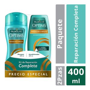 Shampoo Y Acondicionador Palmolive 400 Ml Optims Reparación Completa