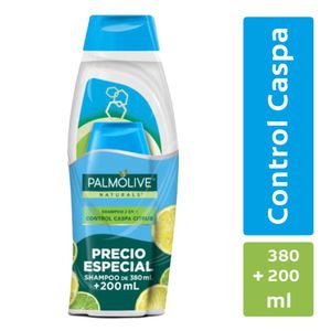 Shampoo Palmolive Naturals 2 en 1 Control Caspa Citrus 380 ml + 200 ml