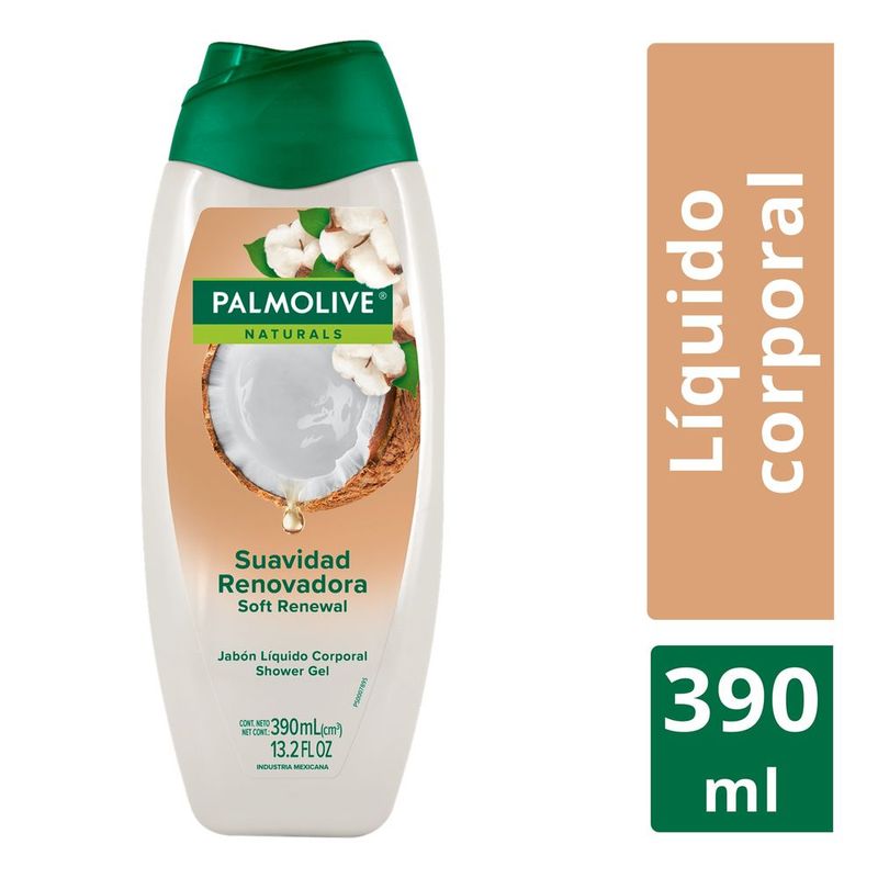 Jabon-Liquido-Corporal-Palmolive-Naturals-Suavidad-Renovadora-Coco-y-Algodon-390-ml