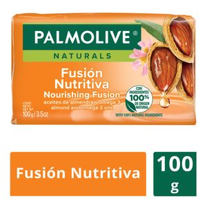 Jabón De Aseo Corporal En Barra Palmolive 100 gr Fusión Nutritiva Almendra Y Omega 3