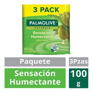 Jabón De Aseo Corporal En Barra Palmolive 100 gr Oliva Y Aloe 3 Pack