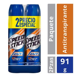 Desodorante En Aerosol Speed Stick 91 Gr Xtreme 2 Pack