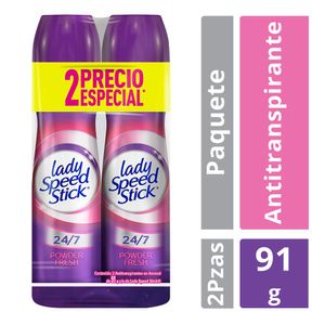 Desodorante En Aerosol Lady Speed Stick 150 Ml Powder Fresh 2 Pack