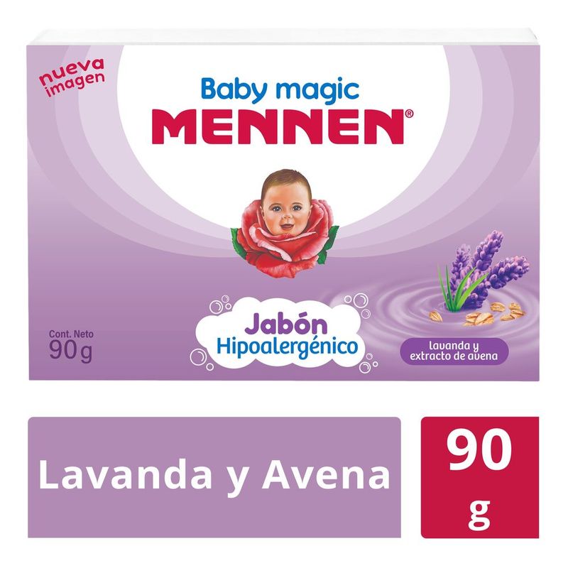 Jabon-para-Bebe-Mennen-Baby-Magic-Lavanda-y-Extracto-Avena-90-g