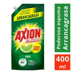 Lavaplatos Líquido Axion Limón Doypack 400 ml