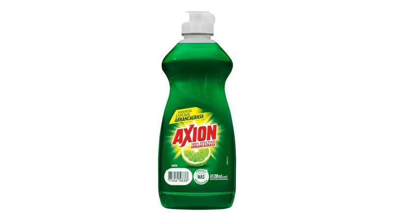 detergente lavatrastes liquido axion limon 280 ml