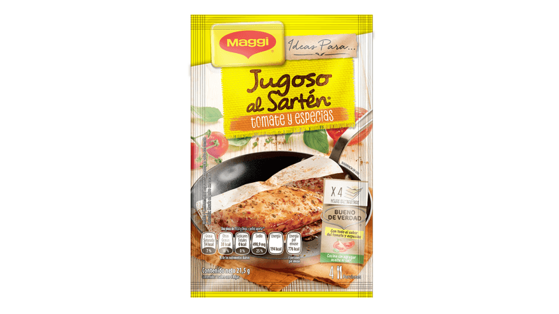 MAGGI Jugoso al Sarten Tomate y Especias Sobre 