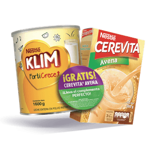 KLIM FORTICRECE 1600g + CEREVITA AVENA 300g Gratis