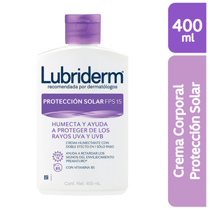 Crema Corporal Lubriderm 400 Ml Proteccion Solar Uv-15