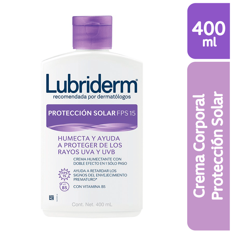 Crema-Corporal-Lubriderm-400-Ml-Proteccion-Solar-Uv-15