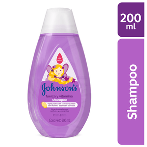 Shampoo De Bebé Johnsons Baby 200 Ml Aporta Vitamina E Fuerza Y Brillo Jyj