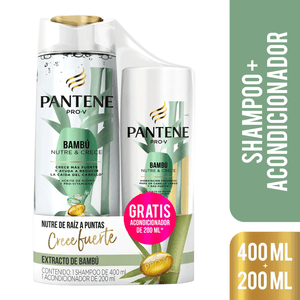 Pack Shampoo Pantene 400 ml + Acondicionador 200 ml Extracto Bambú|Pro-V